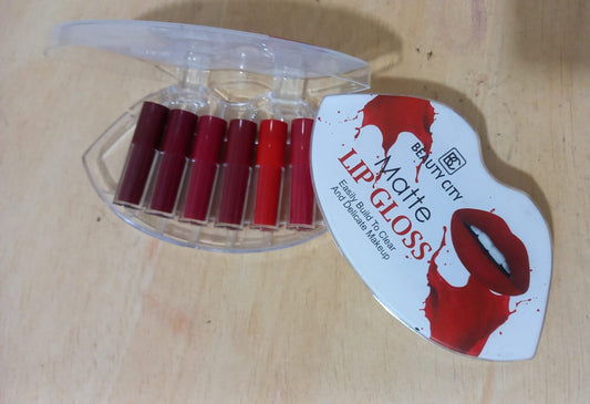 Crimson Kisses Lip Gloss Set - Pack of 6