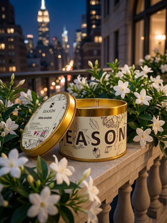 White Gardenia Scented Candle