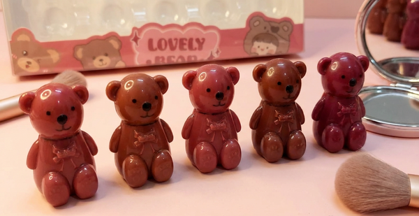 Mini teddy bear lip-gloss - Set of 5