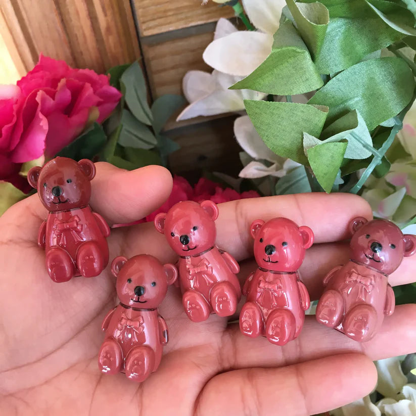 Mini teddy bear lip-gloss - Set of 5